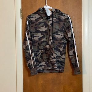 Brand is rue21 camouflage, nice and soft